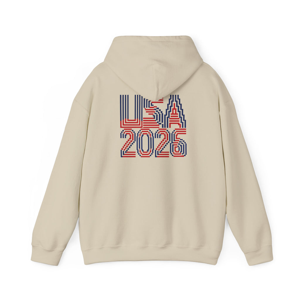 America 250 / USA 2026 Retro Stripe Hoodie — Patriotic 4th of July Anniversary Sweatshirt