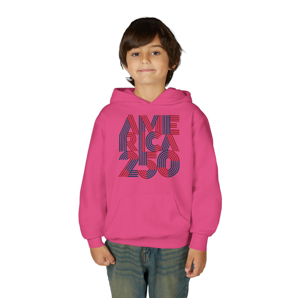America 250 Hoodie | Patriotic Retro Typography, 250th Anniversary