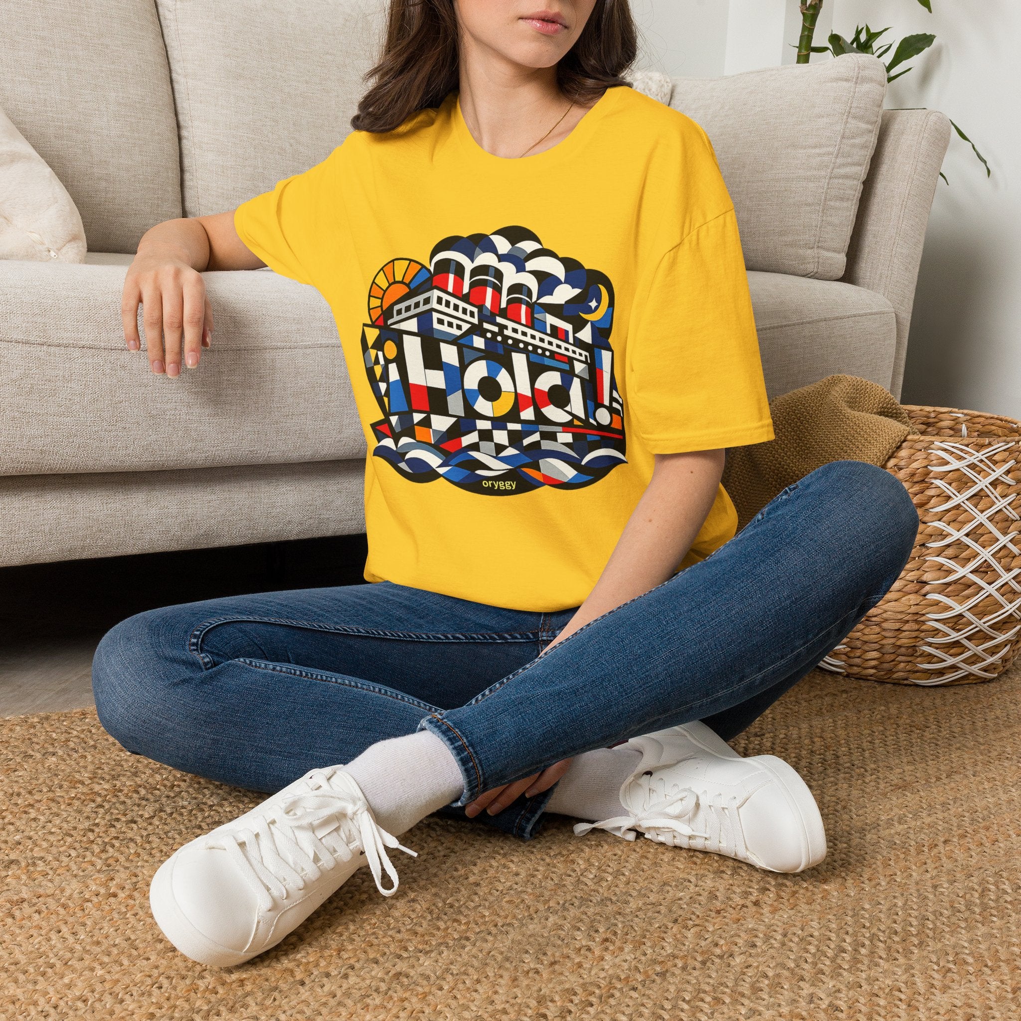oryggy Originals Summer line T-Shirt — ¡Hola! Retro Nautical Cruise Ship Graphic