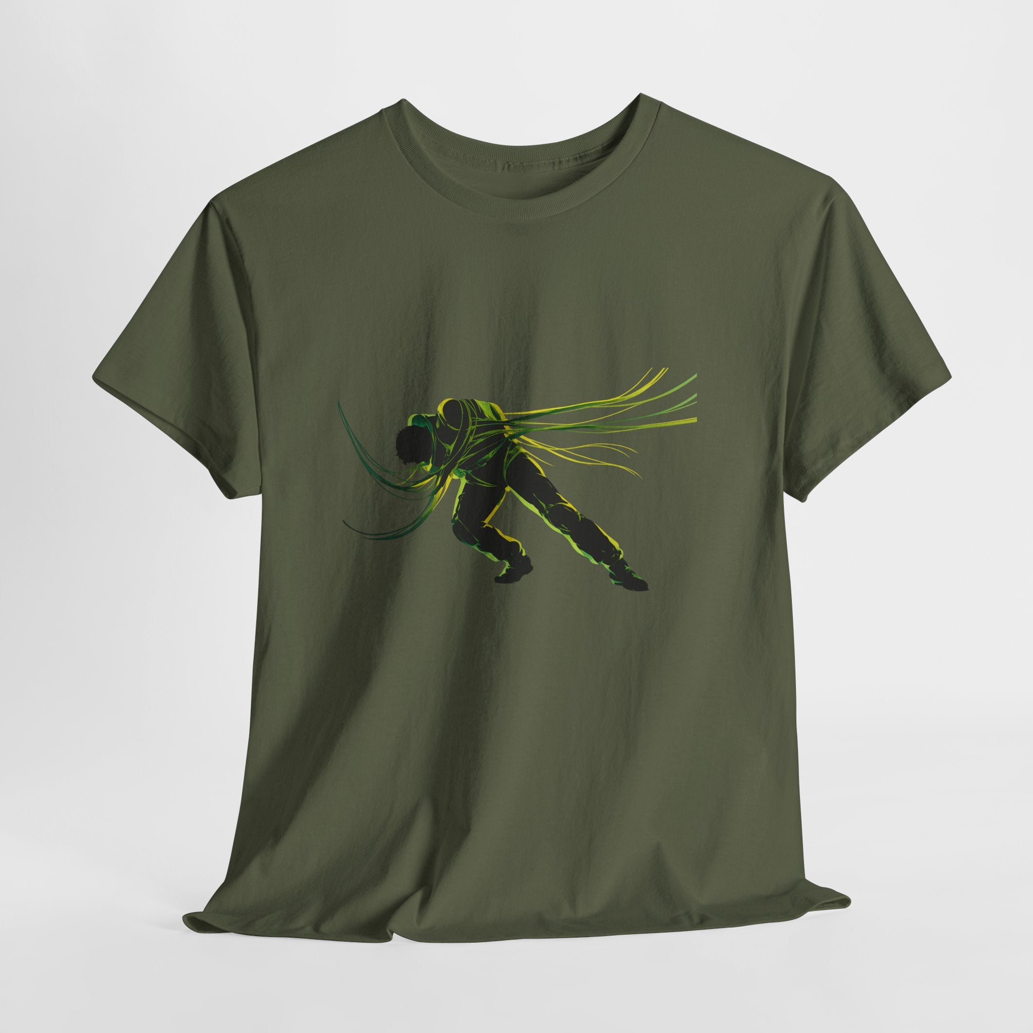 oryggy Originals Summer line Tied Silhouette Tee — Neon Sci‑Fi Astronaut Graphic T-Shirt