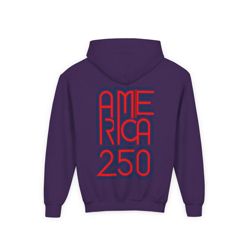 America 250 Hoodie | Patriotic Retro Typography, 250th Anniversary
