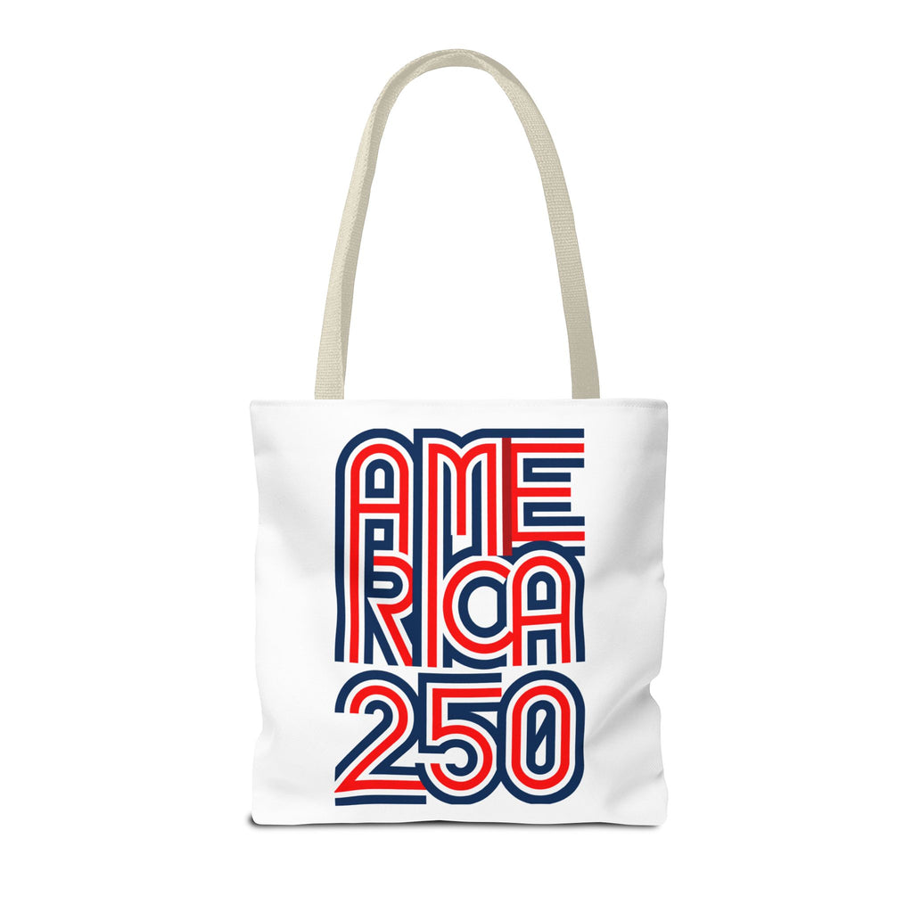 America 250 Tote Bag — Patriotic Red, White & Blue Commemorative Tote