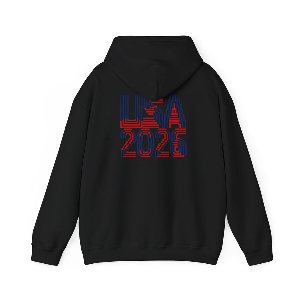 America 250 / USA 2026 Retro Stripe Hoodie — Patriotic 4th of July Anniversary Sweatshirt