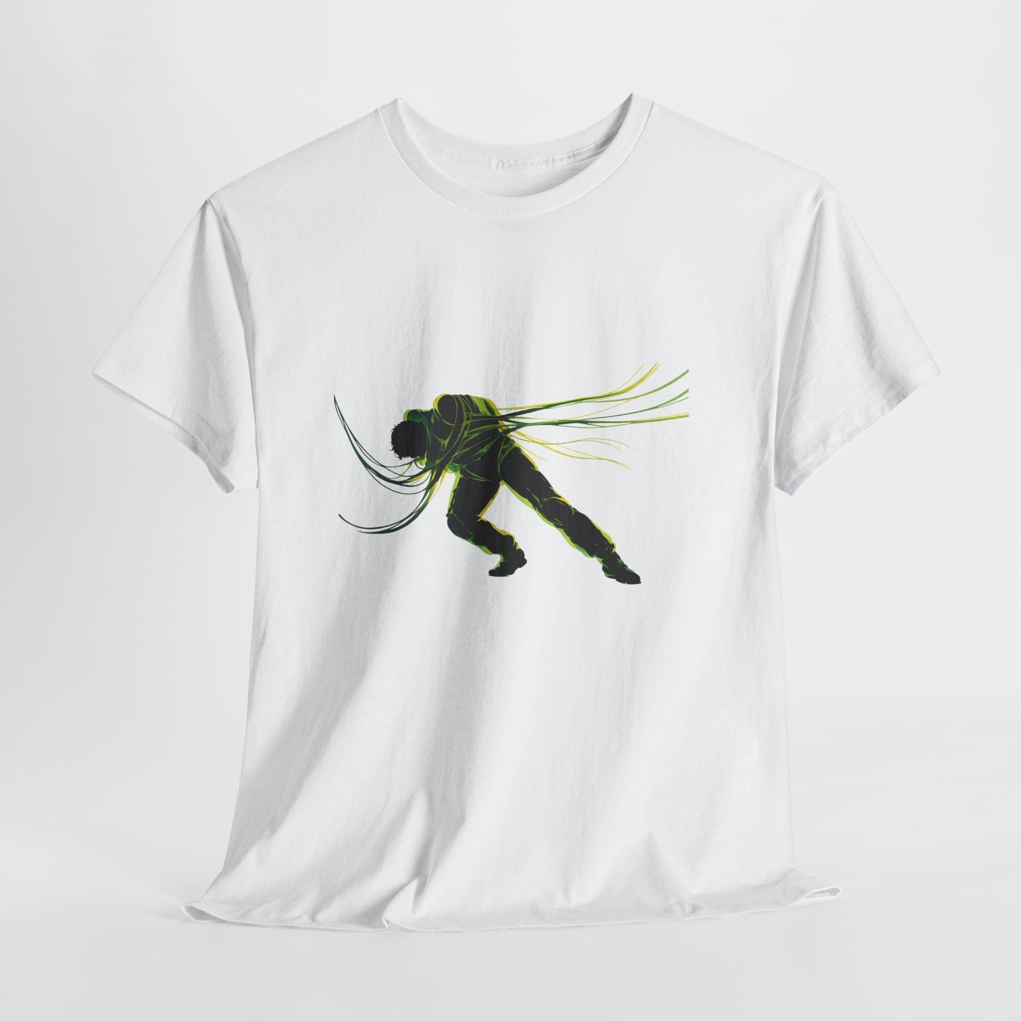 oryggy Originals Summer line Tied Silhouette Tee — Neon Sci‑Fi Astronaut Graphic T-Shirt