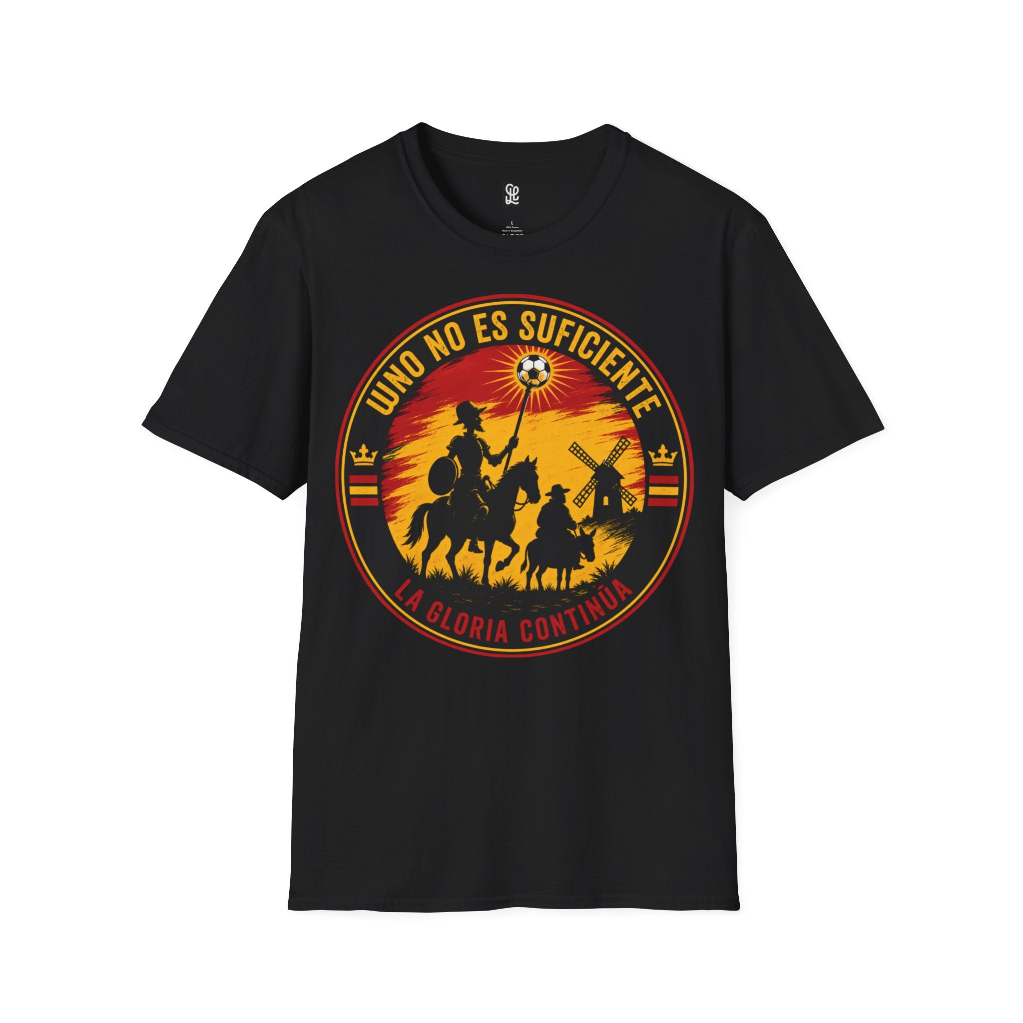 fifa-world-cup-2026-spain-t-shirt-uno-no-es-suficiente-don-quixote-sunset-graphic - Retro Football Apparel oryggy