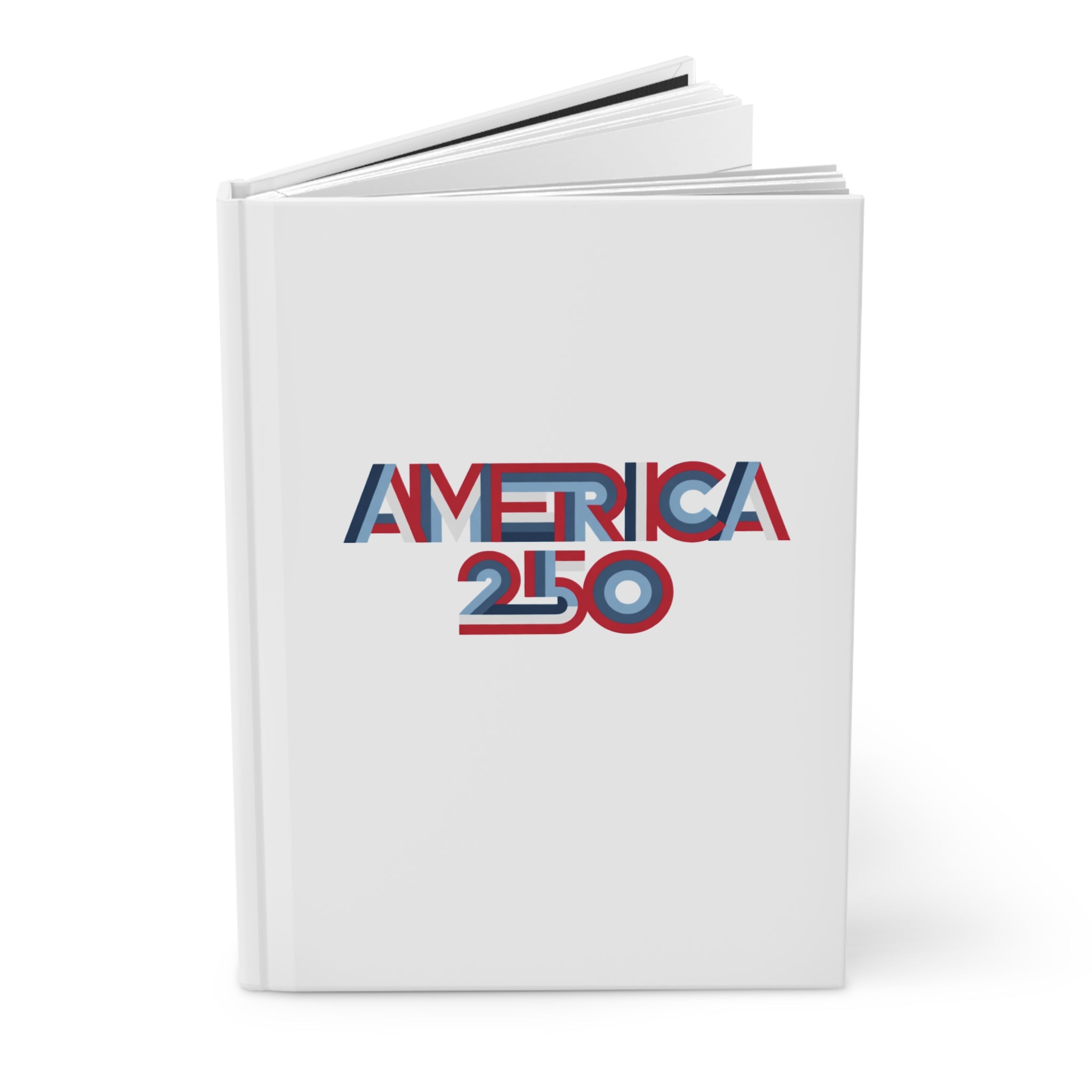 America 250 retro flag logo Hardcover journal | patriotic notebook