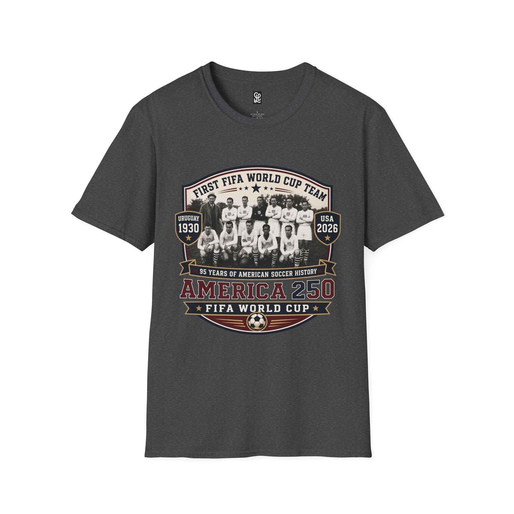 America 250 x FIFA World Cup 2026 USA Soccer Vintage Team T-Shirt — Uruguay 1930 Retro Soccer Tee