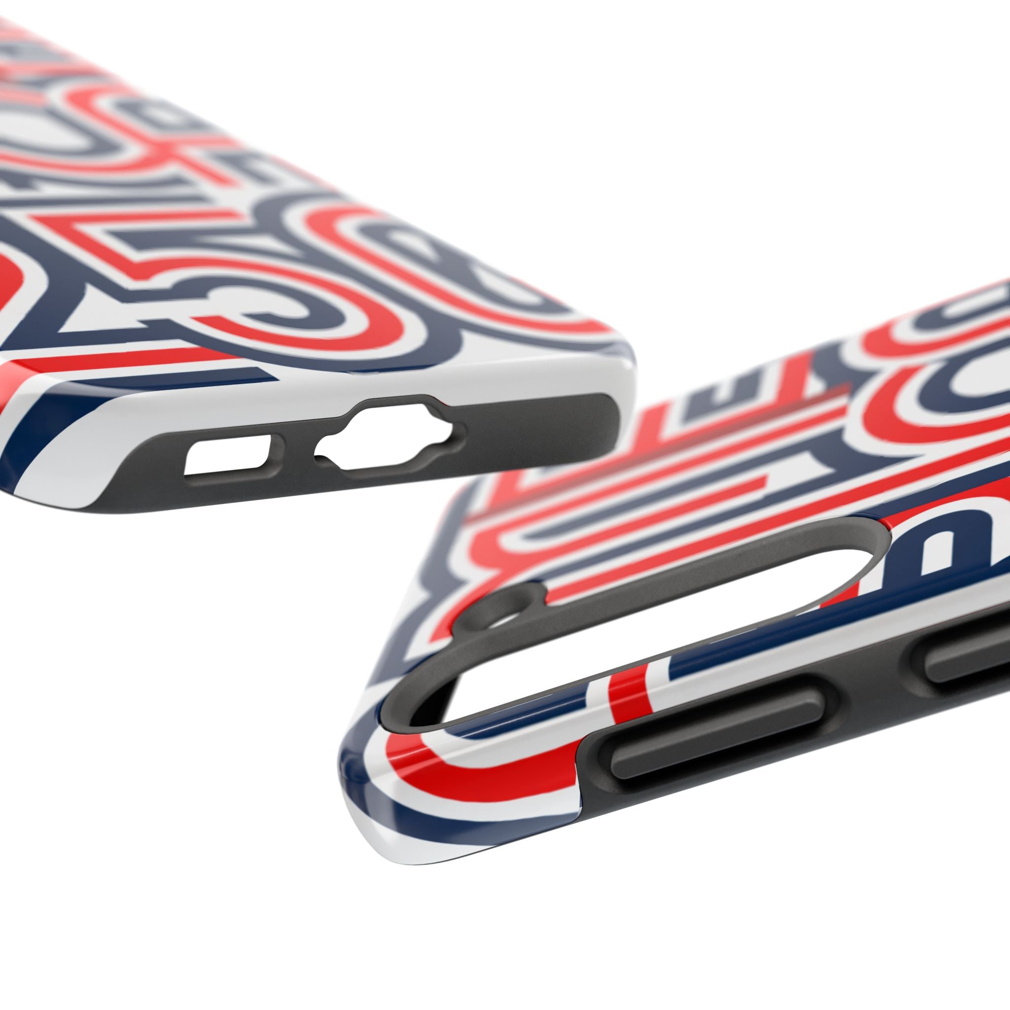 Patriotic 'America 250' Tough Phone Case – Red, White & Blue Retro Typography