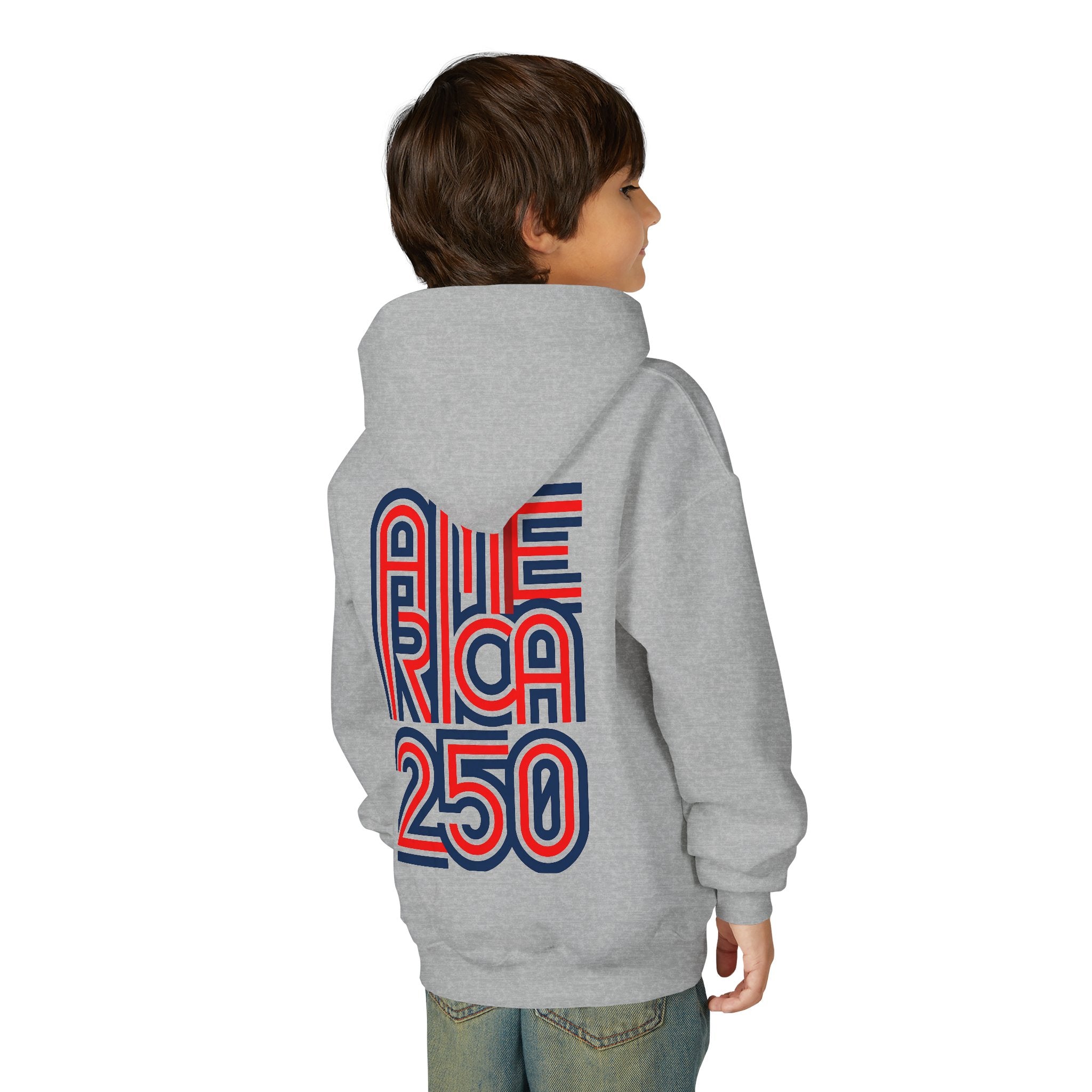 America 250 Hoodie | Patriotic Retro Typography, 250th Anniversary