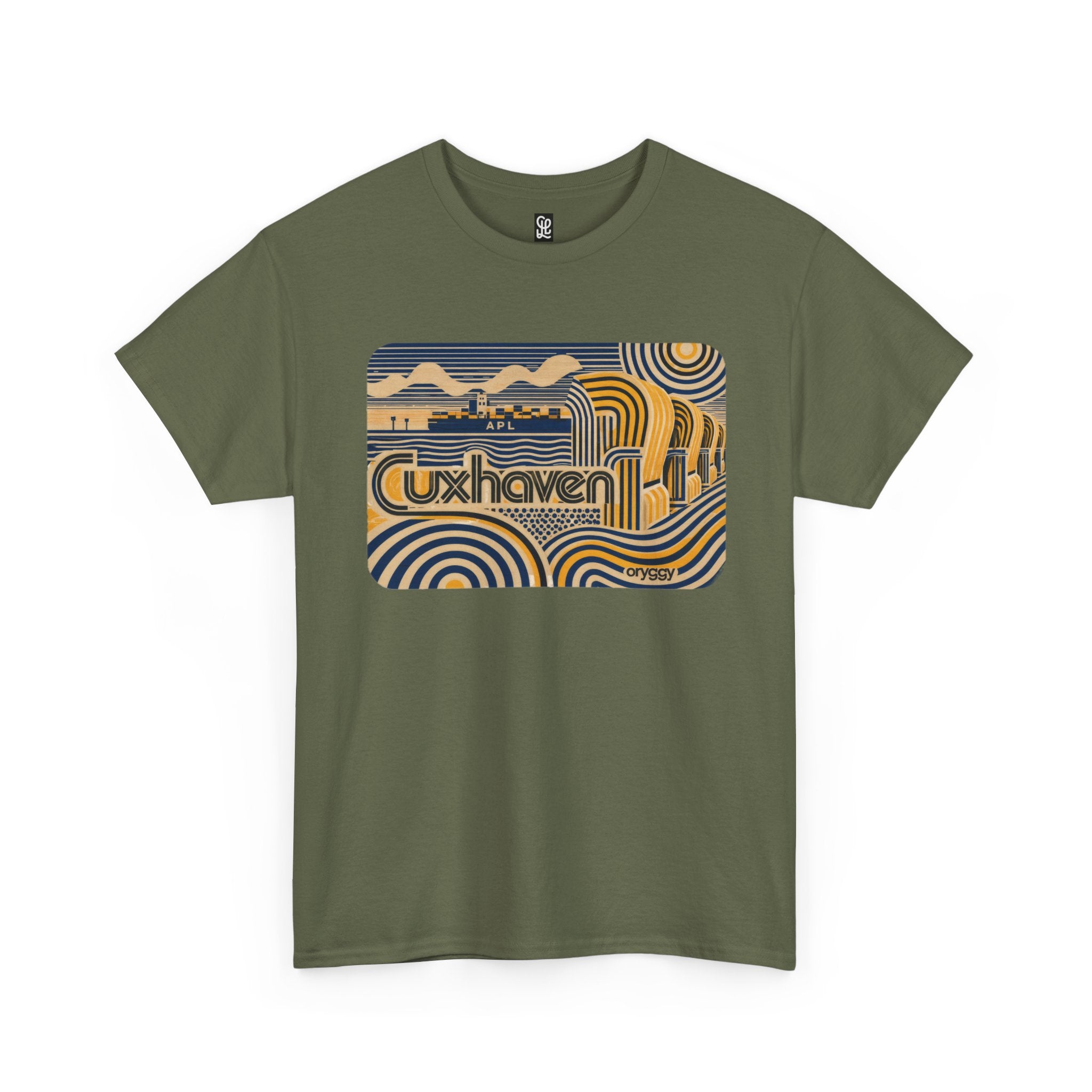 oryggy Originals Summer line Cuxhaven Retro Wave T‑Shirt — Vintage Coastal Graphic Tee