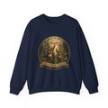 America 250 Rooted in Nature unisex navy blue crewneck sweatshirt front view by oryggy