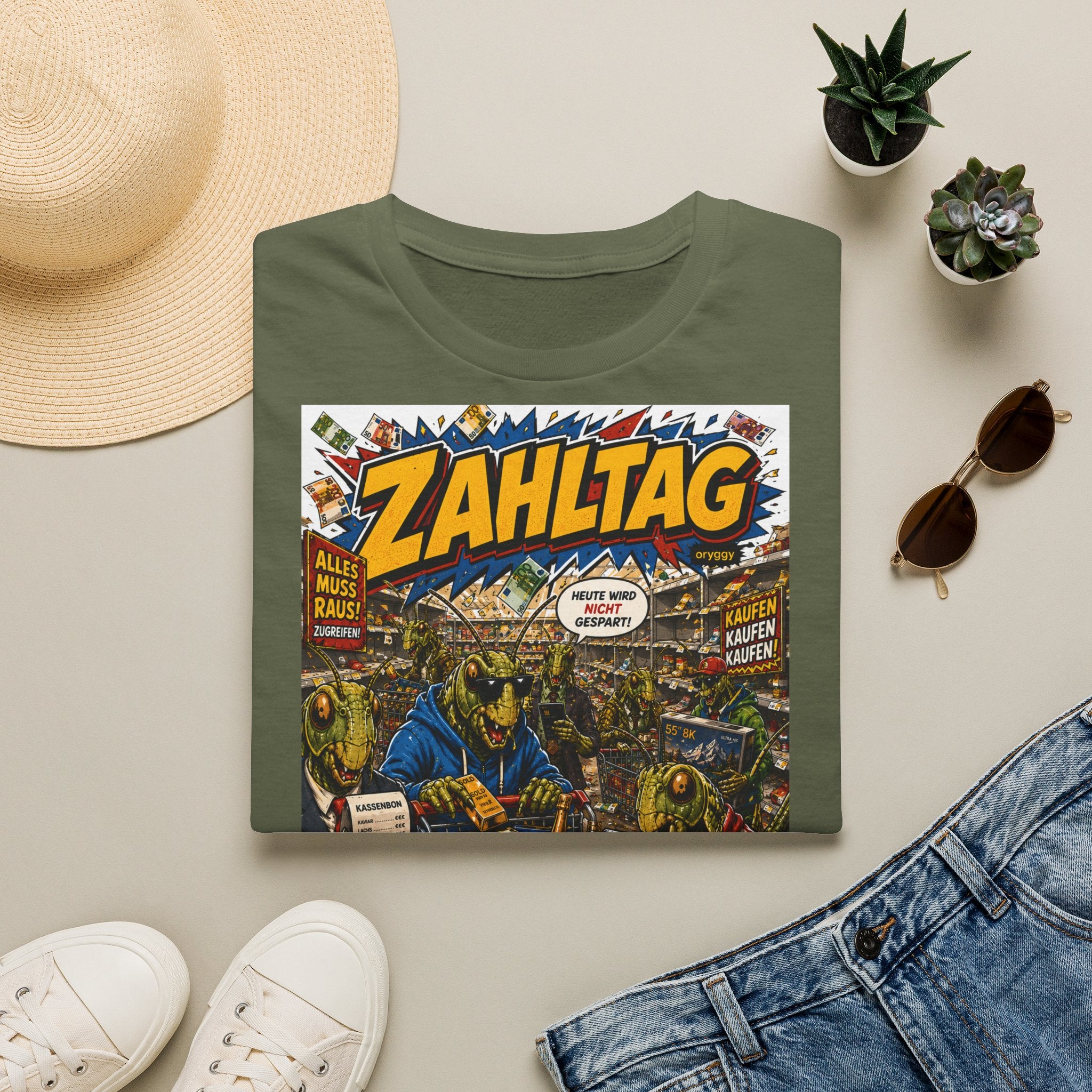 oryggy Originals Summer line T-Shirt — 'Zahltag' Comic Horror Graphic Tee