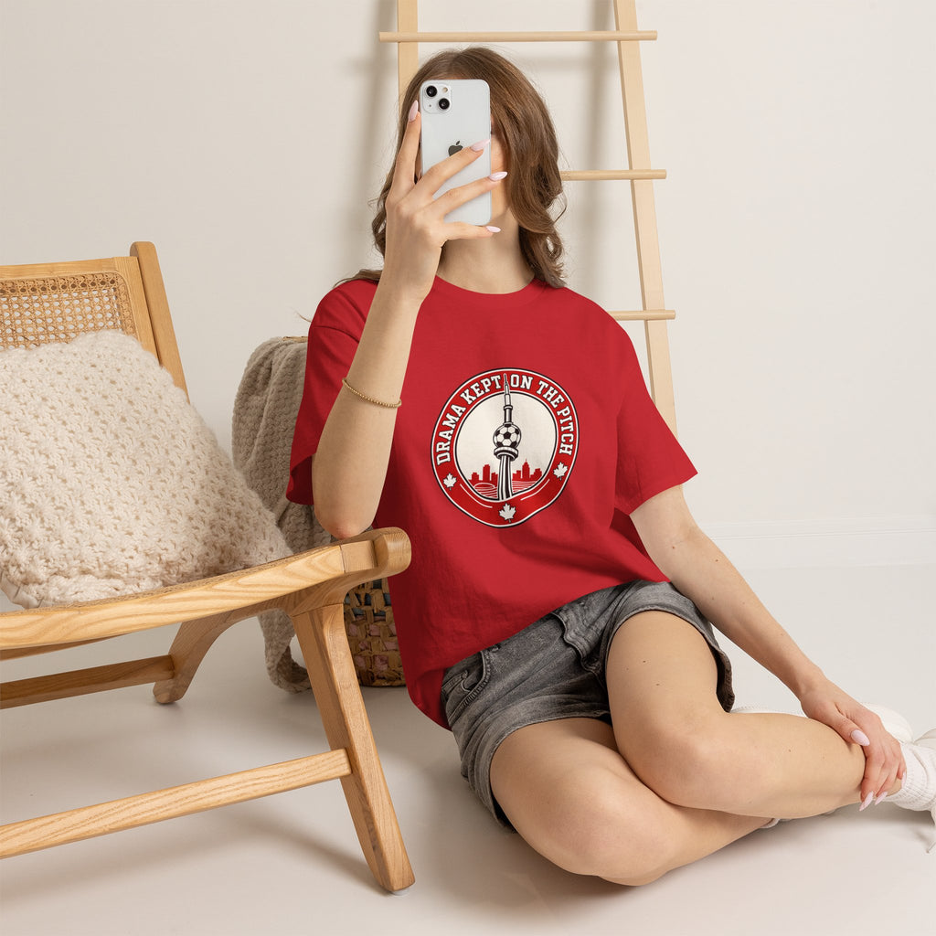 FIFA World Cup 2026 T-Shirt — oryggy "Drama Kept on the Pitch" Canadian Fan Tee