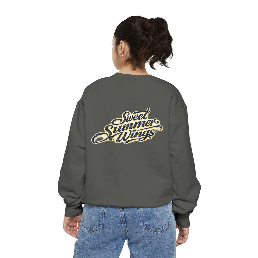 America 250 Garden Days Summer Sweatshirt — "Sweet Summer Wings" Vintage Floral 4th of July Crewneck