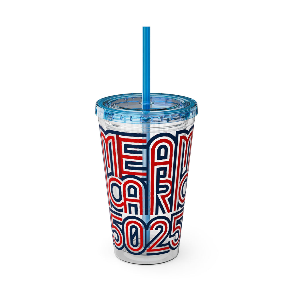 America 250 Tumbler | Patriotic Red White Blue Straw Cup