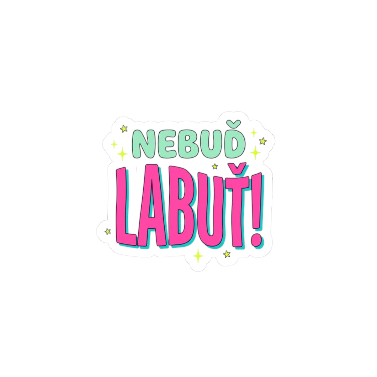 Sassy Czech Phrase Sticker | Gen Z, coquette, pastel typography