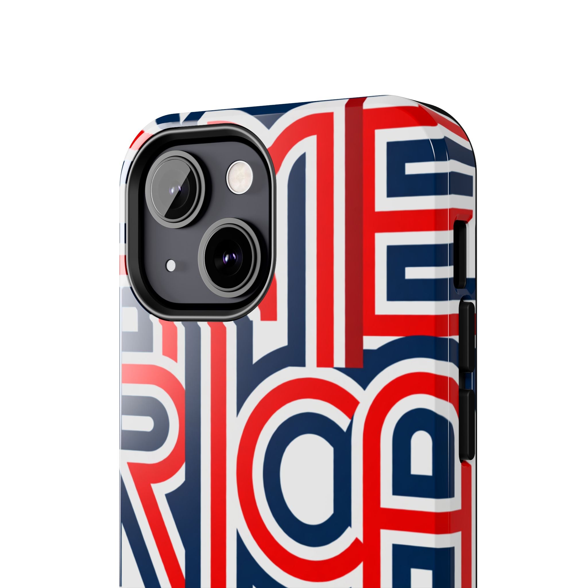 Patriotic 'America 250' Tough Phone Case – Red, White & Blue Retro Typography