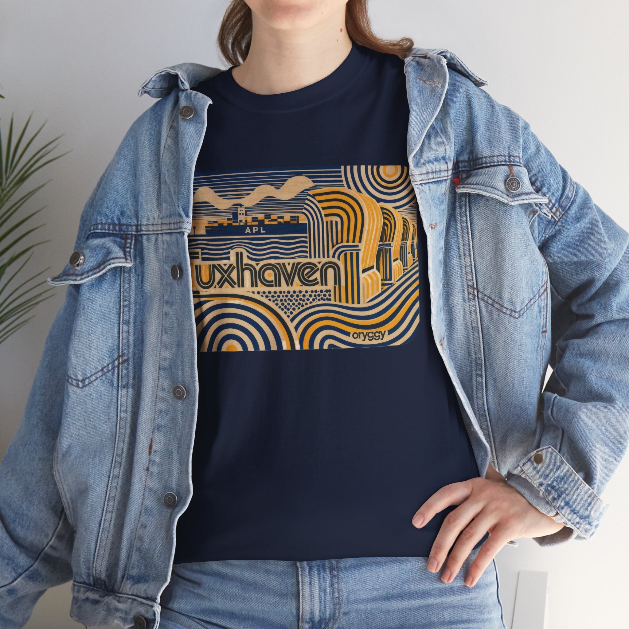 oryggy Originals Summer line Cuxhaven Retro Wave T‑Shirt — Vintage Coastal Graphic Tee