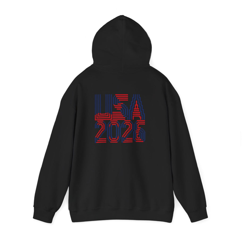 America 250 / USA 2026 Retro Stripe Hoodie — Patriotic 4th of July Anniversary Sweatshirt