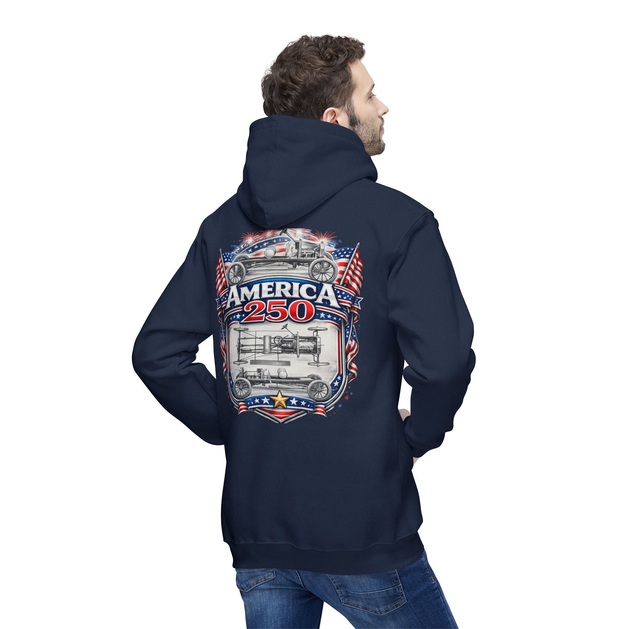 America 250 Patriotic USA Anniversary Hoodie —  Made in USA