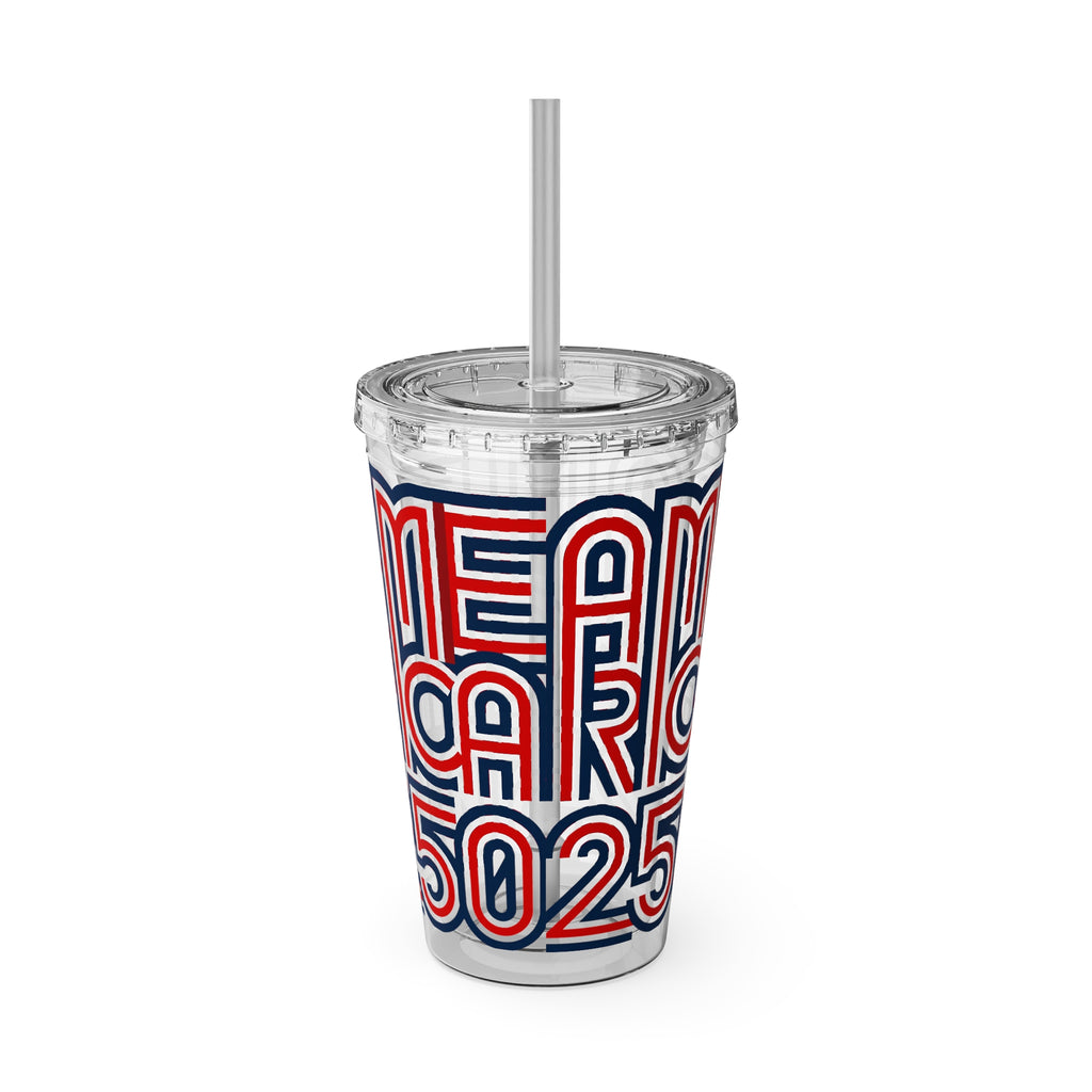 America 250 Tumbler | Patriotic Red White Blue Straw Cup