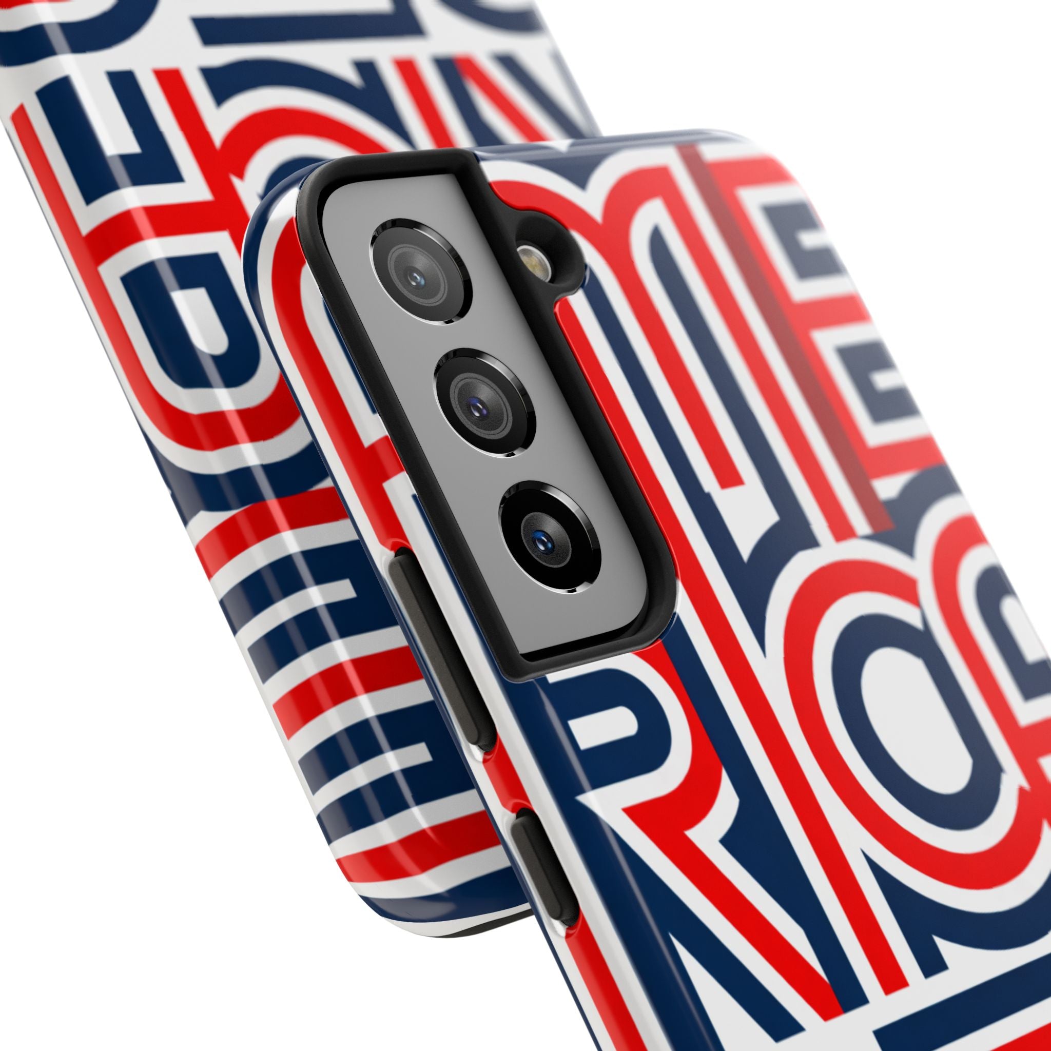 Patriotic 'America 250' Tough Phone Case – Red, White & Blue Retro Typography