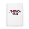 America 250 retro flag logo Hardcover journal | patriotic notebook