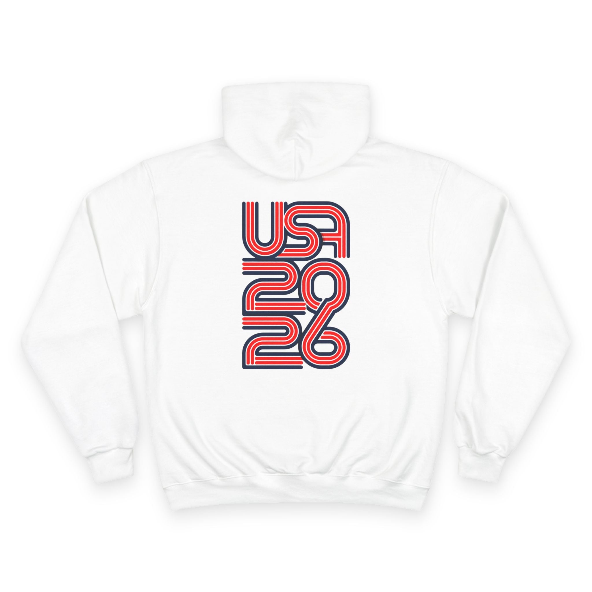 America 250 Hoodie — Retro Red & Blue 2026 Celebration Pullover