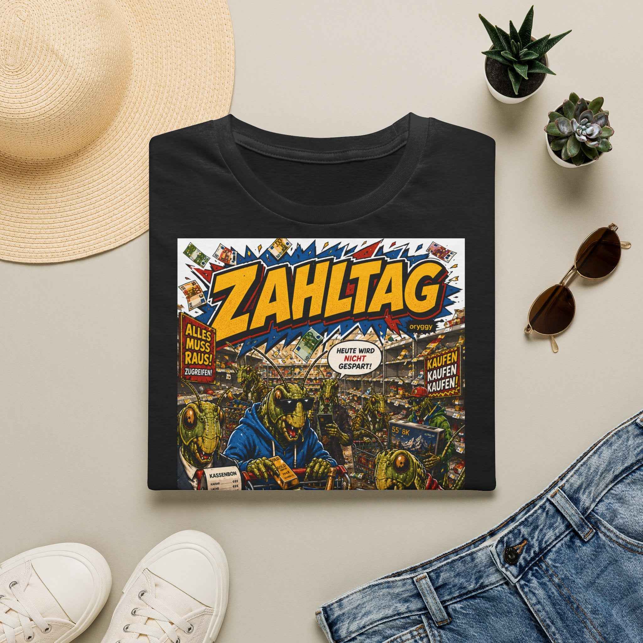 oryggy Originals Summer line T-Shirt — 'Zahltag' Comic Horror Graphic Tee