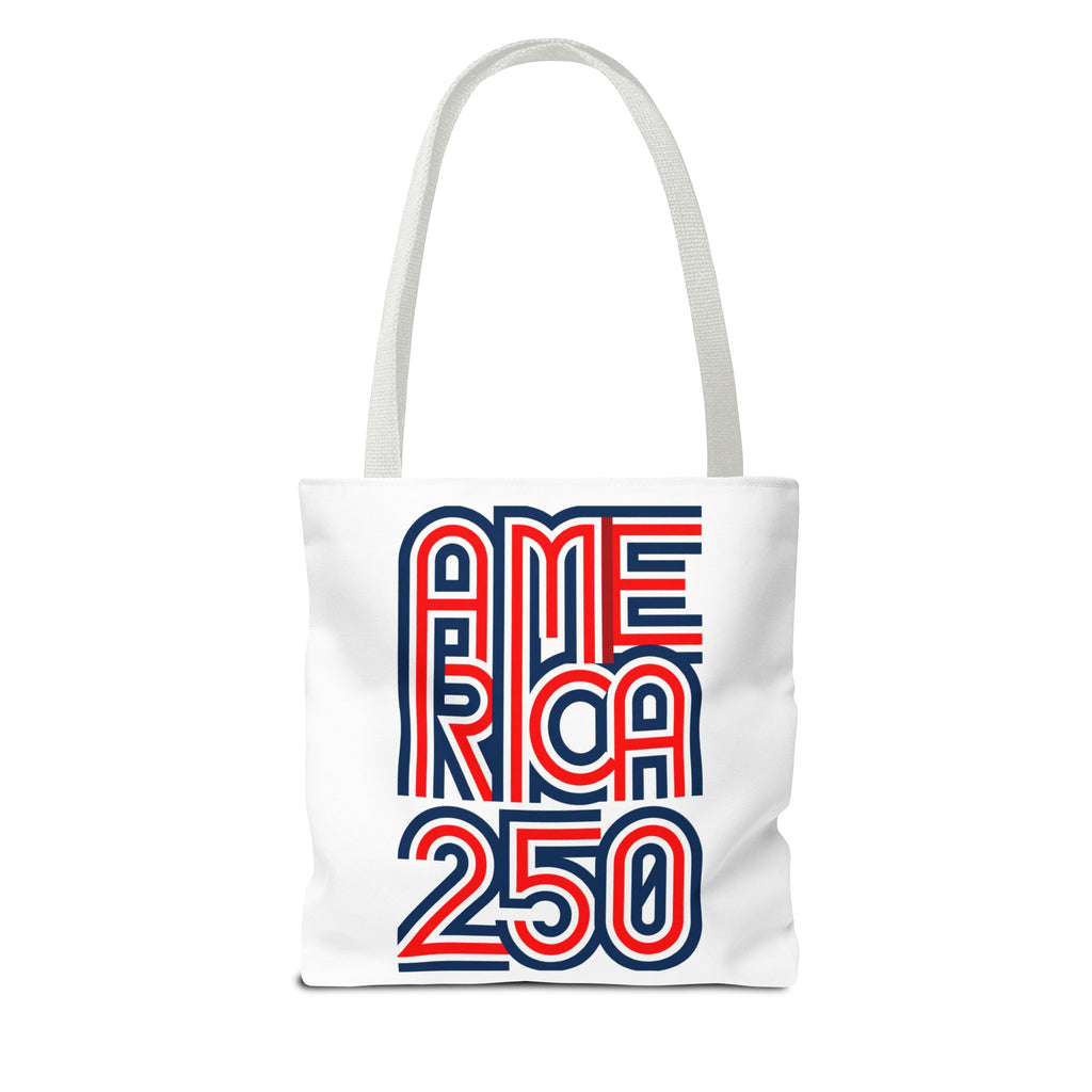 America 250 Tote Bag — Patriotic Red, White & Blue Commemorative Tote