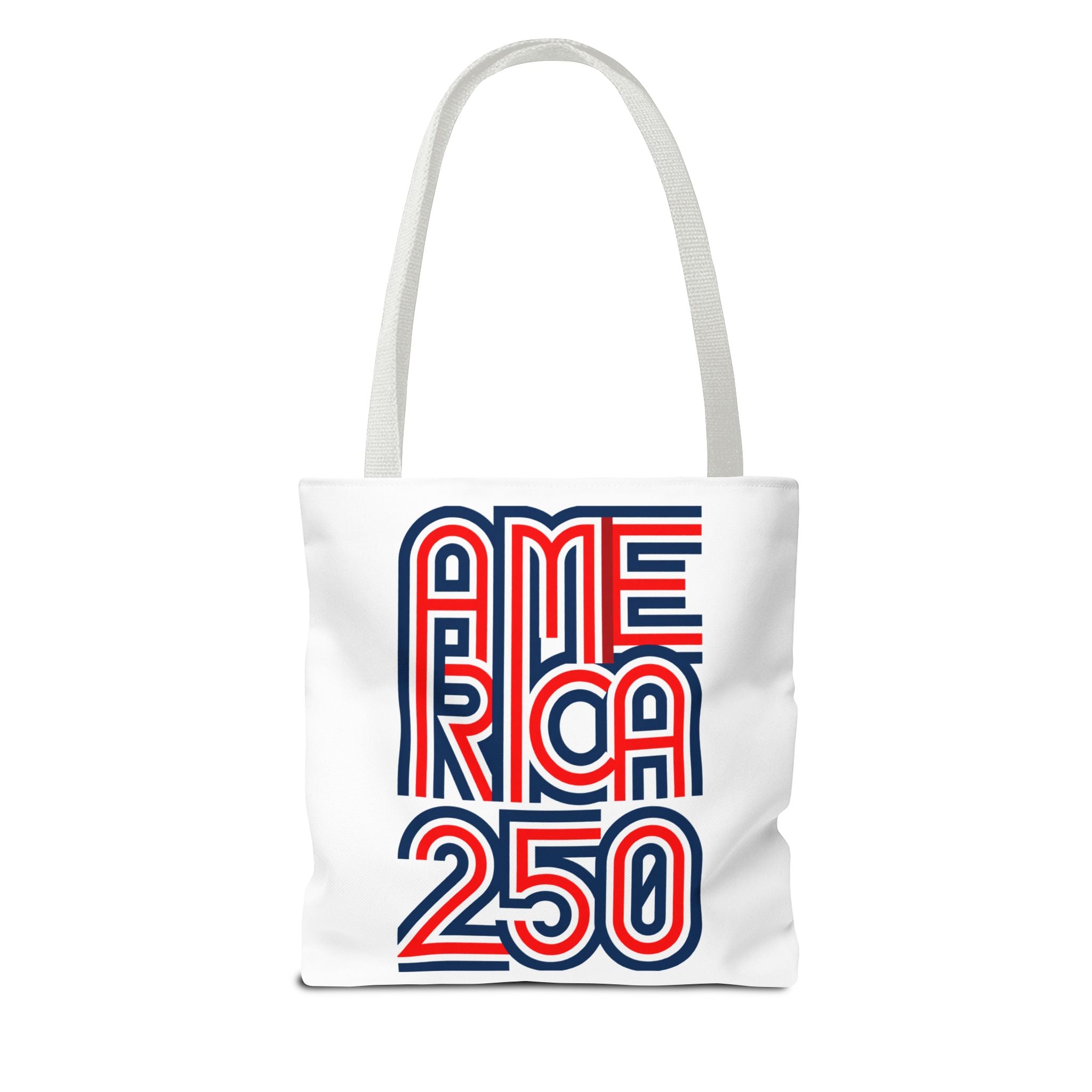 America 250 Tote Bag — Patriotic Red, White & Blue Commemorative Tote