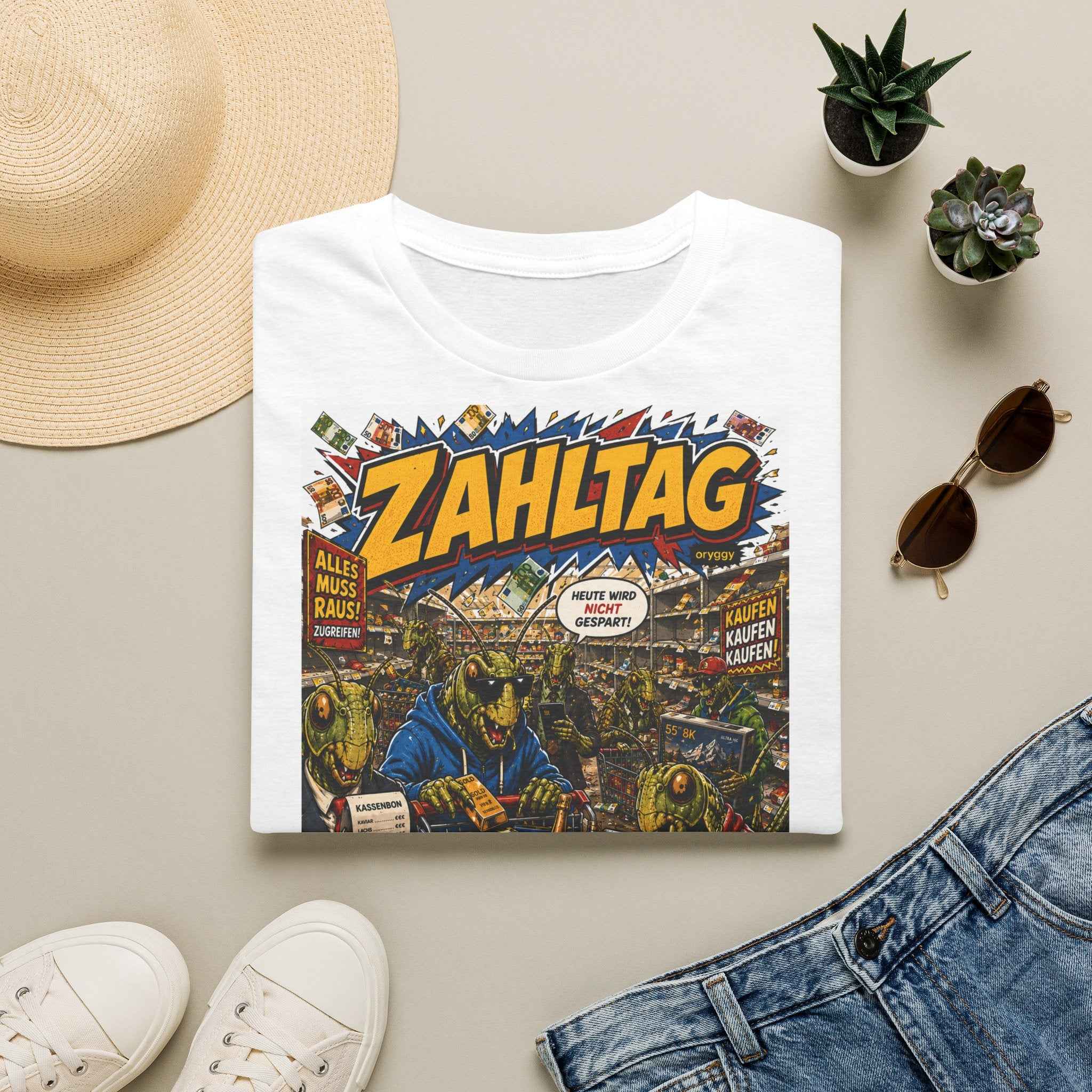 oryggy Originals Summer line T-Shirt — 'Zahltag' Comic Horror Graphic Tee