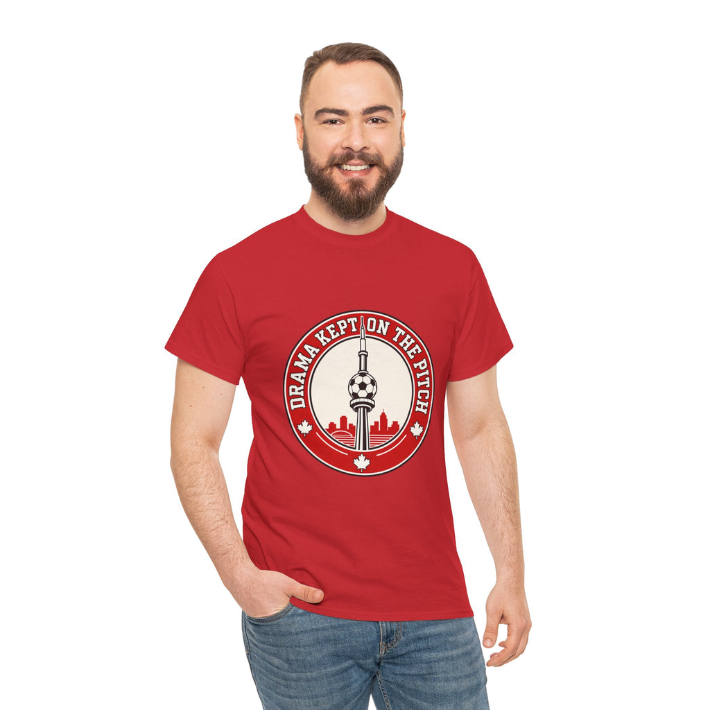 FIFA World Cup 2026 T-Shirt — oryggy "Drama Kept on the Pitch" Canadian Fan Tee