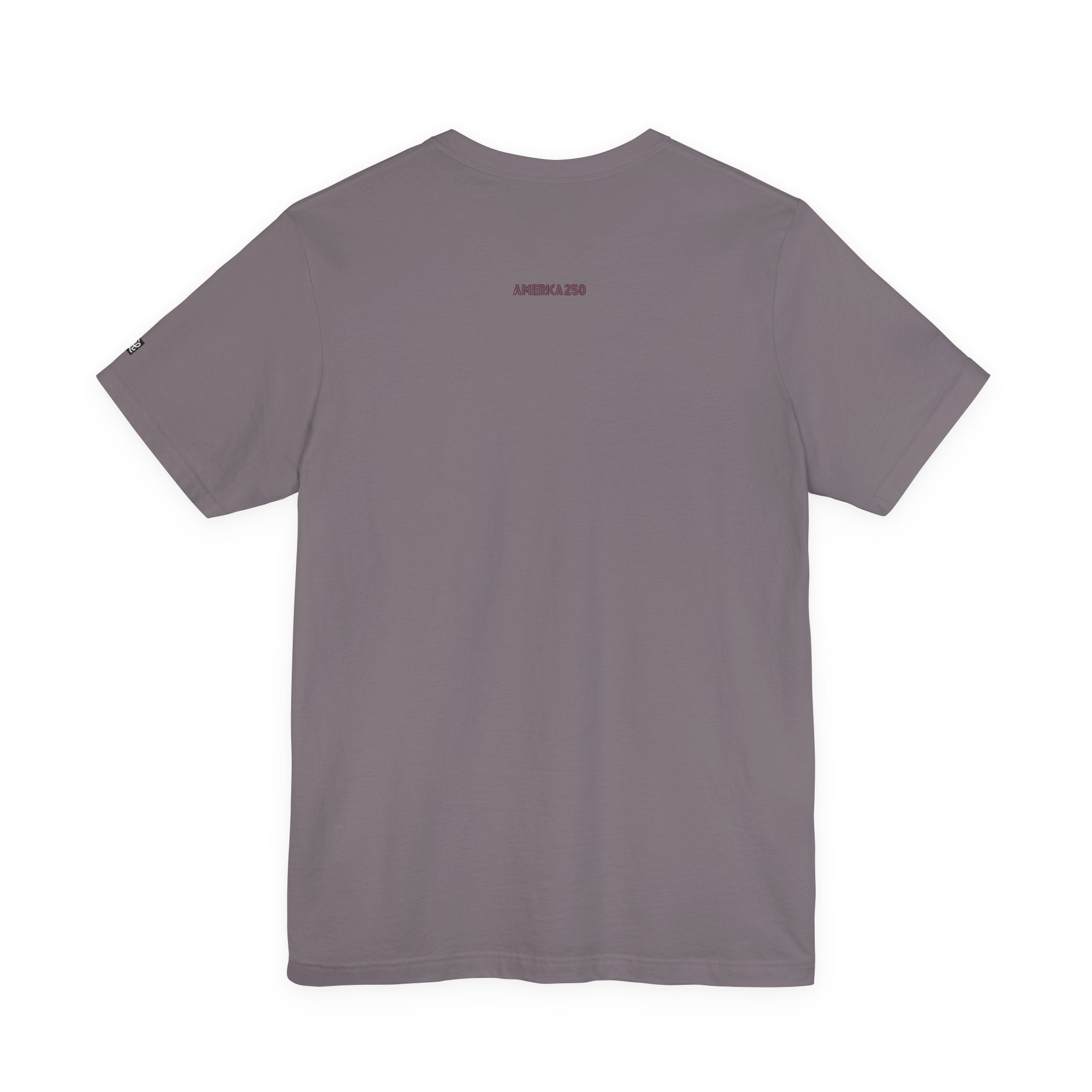 America 250 Tee | Patriotic Red Blue Striped Typography