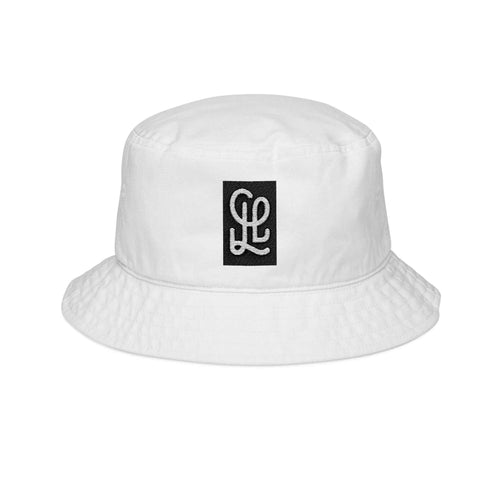 Embroidered Monogram Bucket Hat — Minimal Script Logo Casual Sun Hat