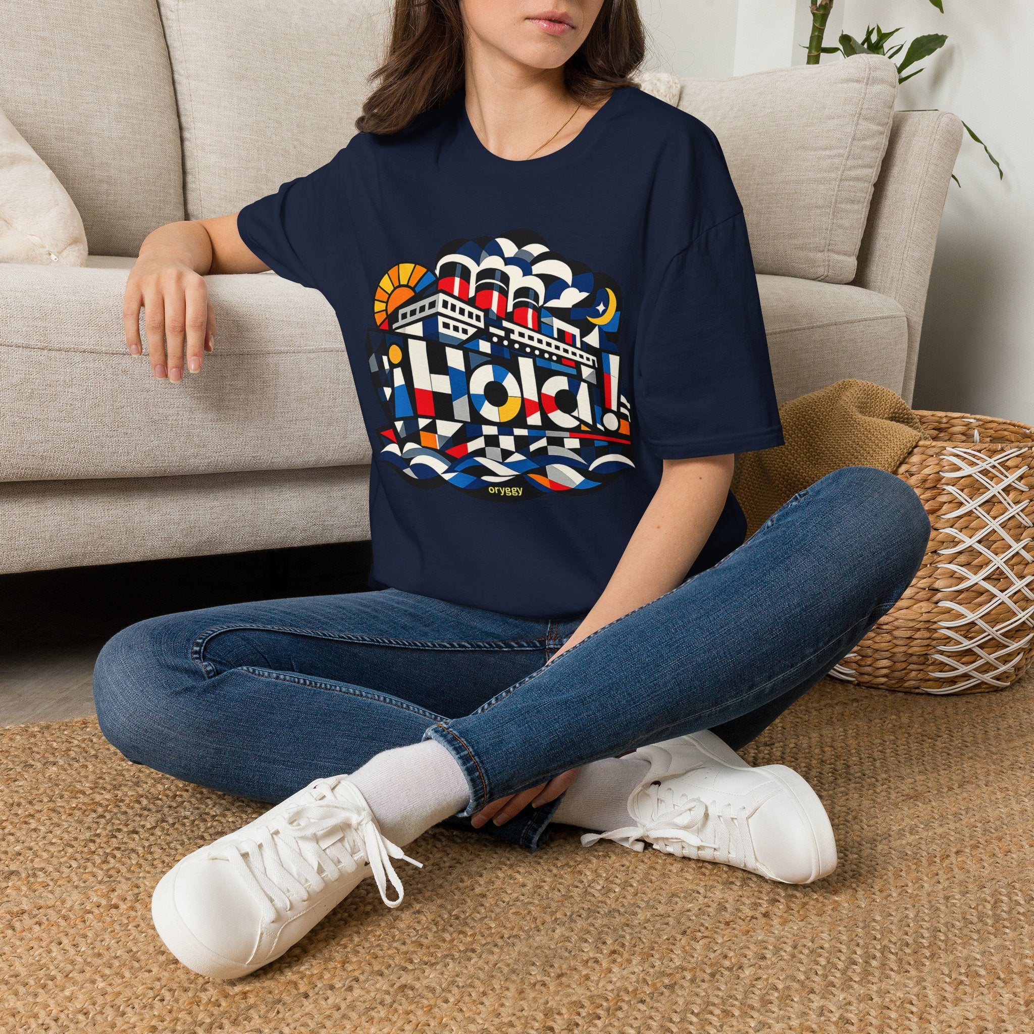 oryggy Originals Summer line T-Shirt — ¡Hola! Retro Nautical Cruise Ship Graphic