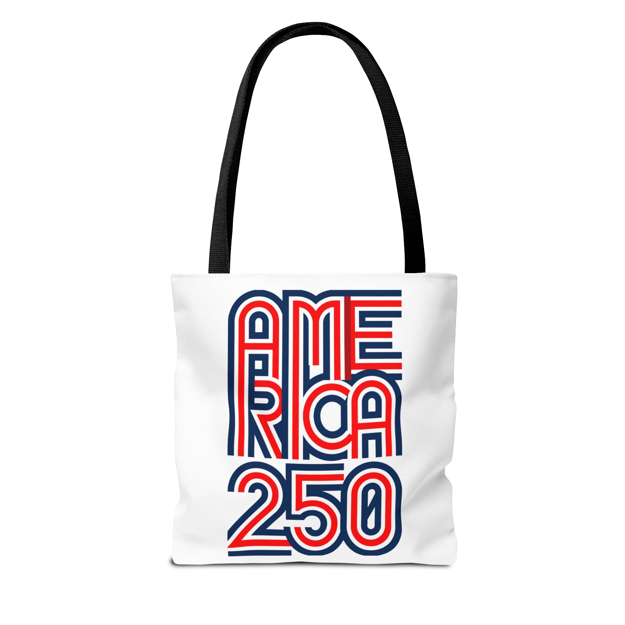 America 250 Tote Bag — Patriotic Red, White & Blue Commemorative Tote
