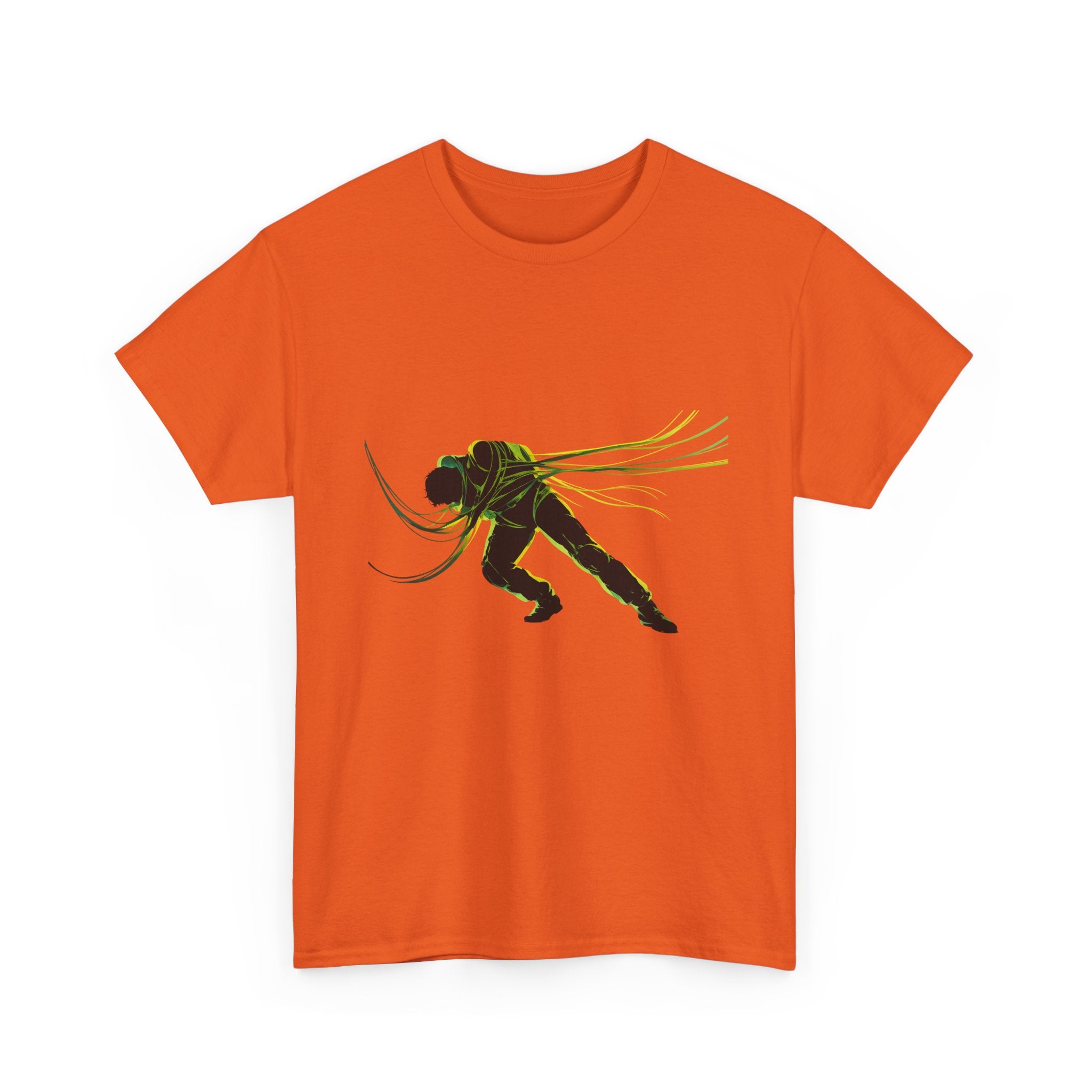 oryggy Originals Summer line Tied Silhouette Tee — Neon Sci‑Fi Astronaut Graphic T-Shirt