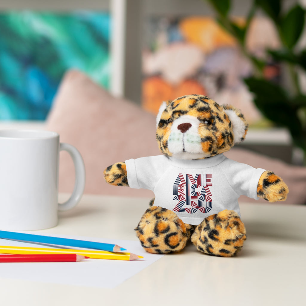 America 250 Teddy Bear plush | Patriotic stuffed animal with tee