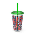 America 250 Tumbler | Patriotic Red White Blue Straw Cup