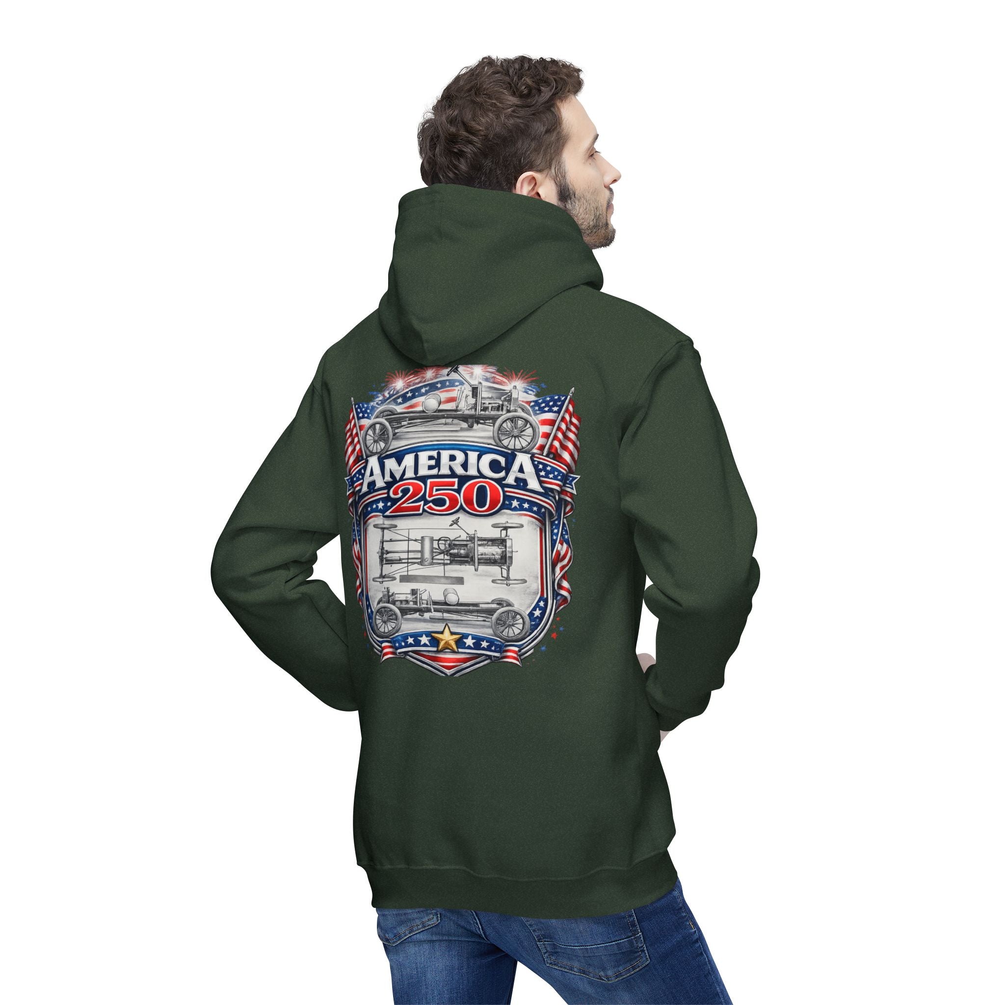 America 250 Patriotic USA Anniversary Hoodie —  Made in USA