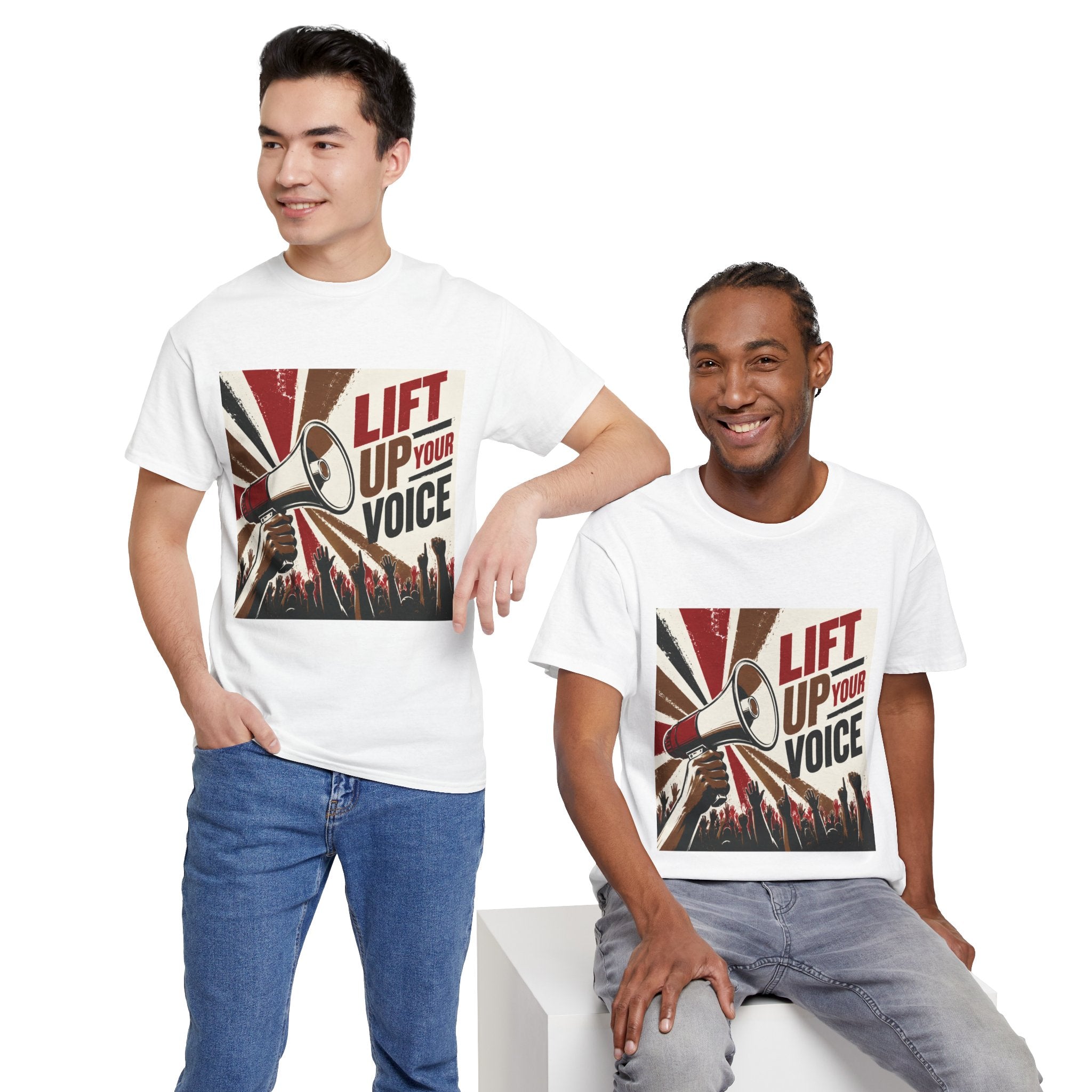 oryggy Originals Summer line Lift Up Your Voice Tee — Protest Megaphone Graphic T-Shirt
