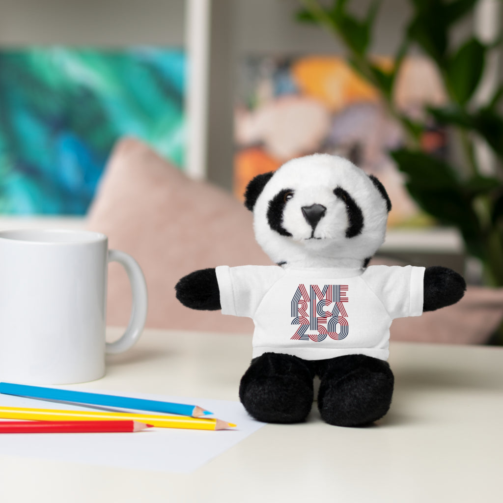 America 250 Teddy Bear plush | Patriotic stuffed animal with tee