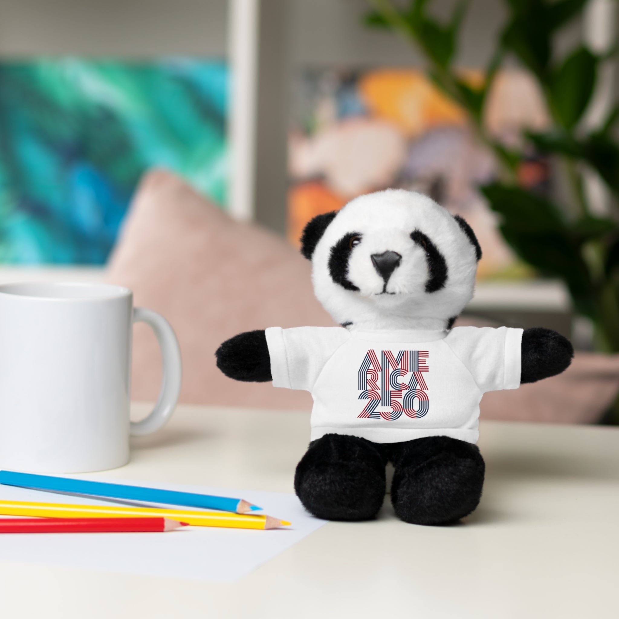 America 250 Teddy Bear plush | Patriotic stuffed animal with tee