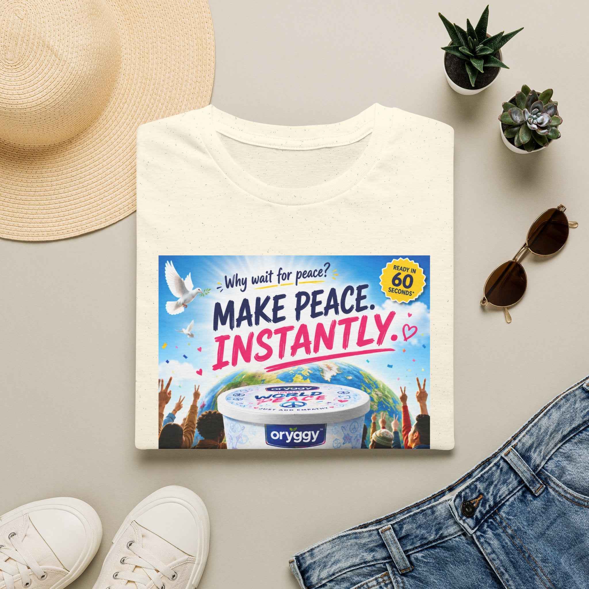 oryggy Originals Summer line "Make Peace Instantly" World Peace Graphic Tee