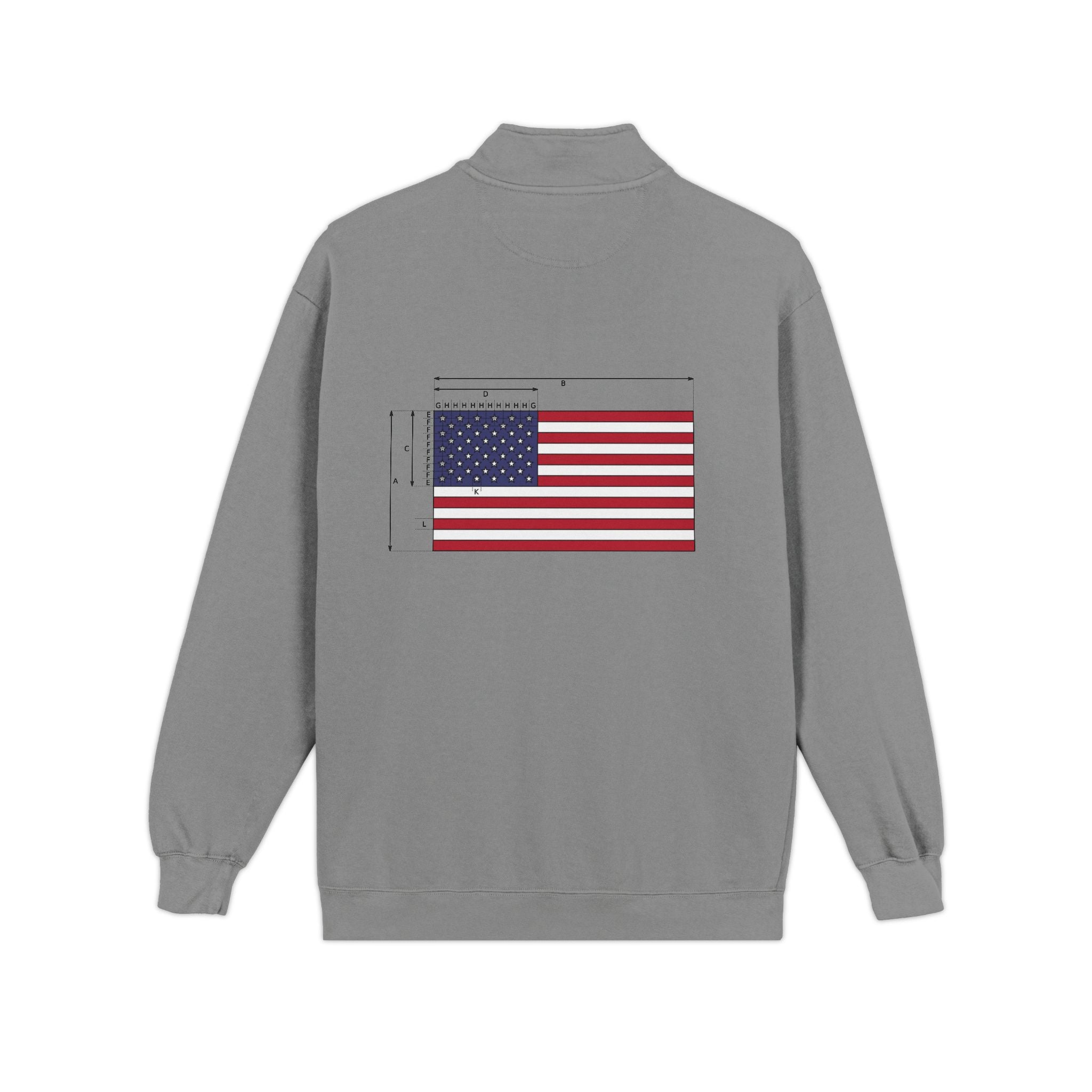 Quarter-Zip Sweatshirt — American Flag '250' Chest Logo