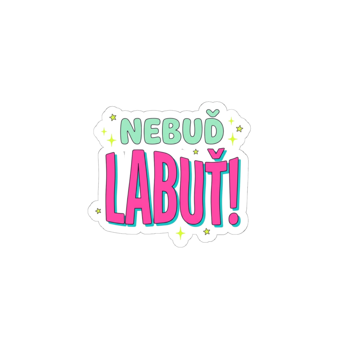 Sassy Czech Phrase Sticker | Gen Z, coquette, pastel typography