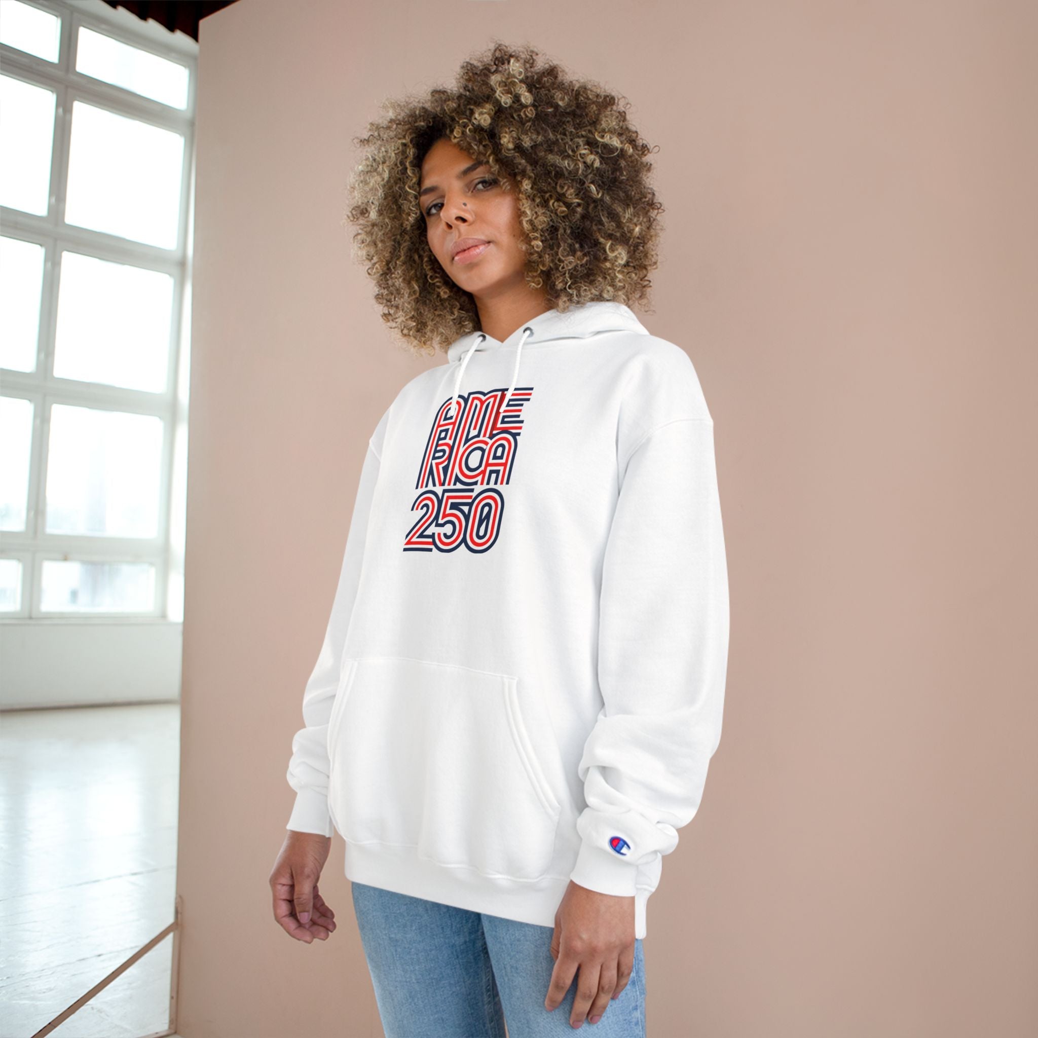 America 250 Hoodie — Retro Red & Blue 2026 Celebration Pullover