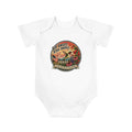 America 250 Baby Bodysuit — Retro Red & Blue Independence Day Onesie