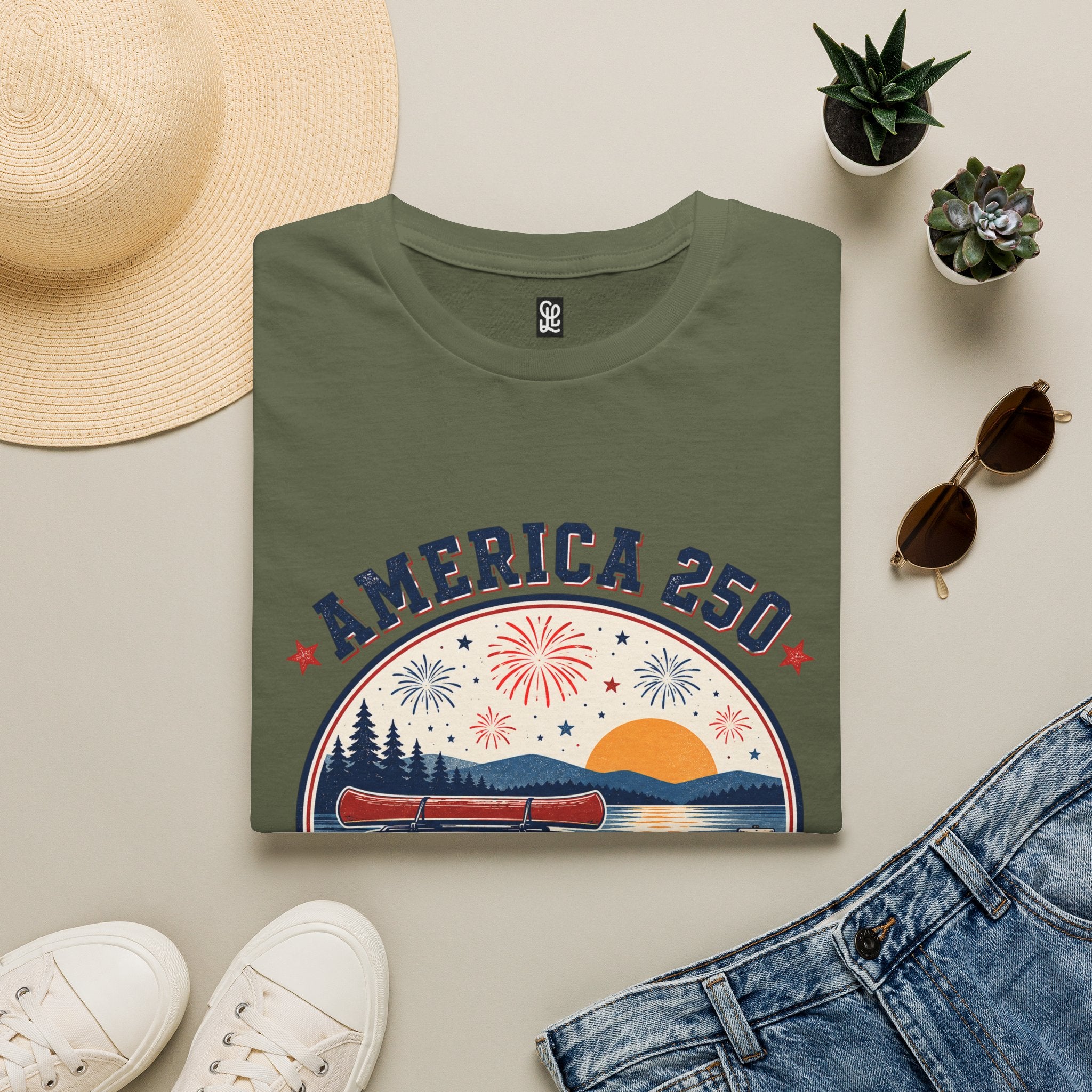 oryggy - america-250-fourth-of-july-t-shirt-patriotic-fireworks-sunset-tee - Vintage Patriotic Apparel